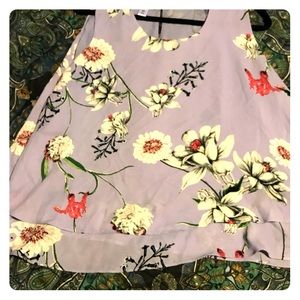 Buy 2 get one free - Sleeveless floral purple top